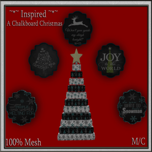~_~ Inspired ~_~ Chalkboard Christmas Set 